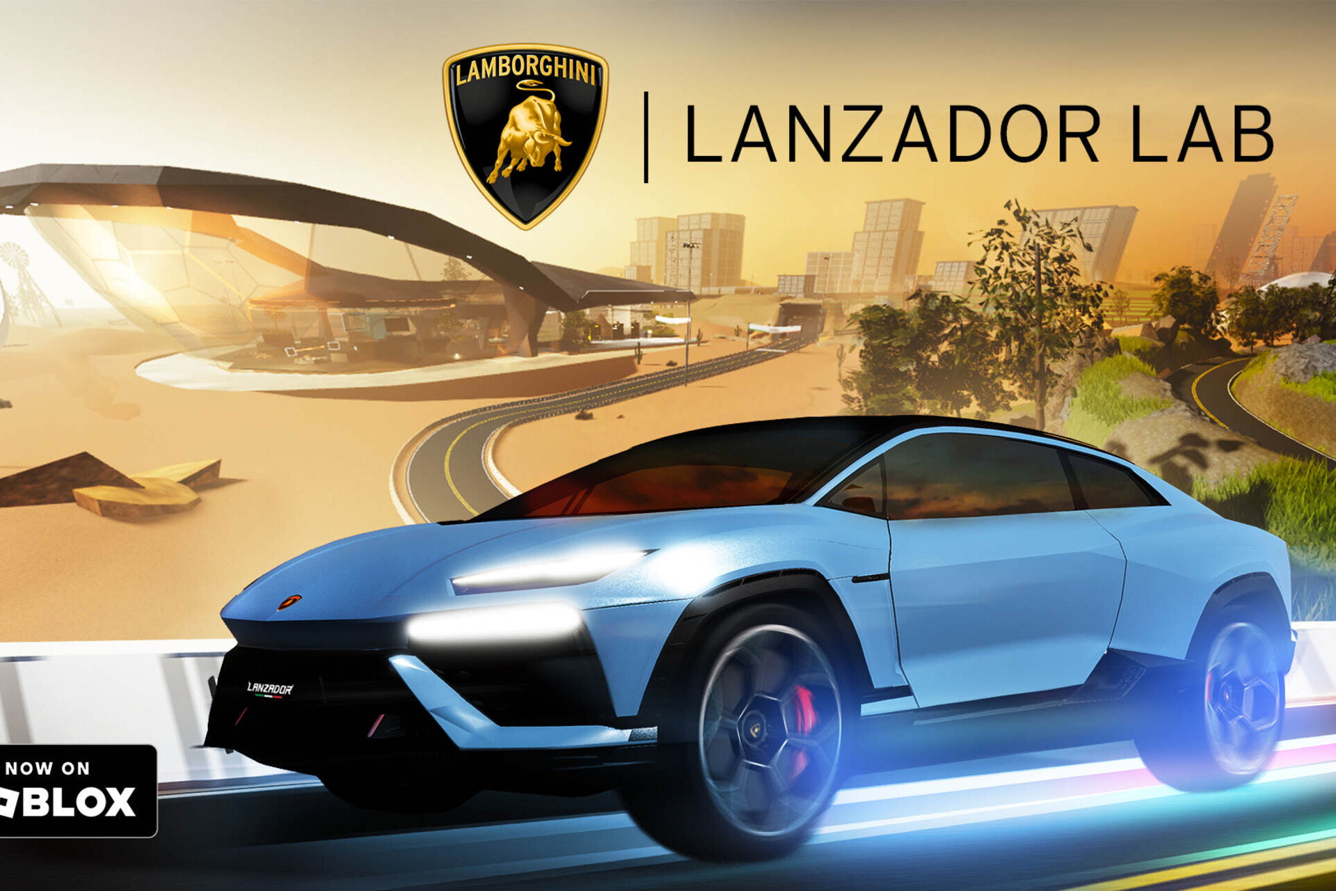 Lanzador: електричний суперкар Automobili Lamborghini на Roblox, тривимірній платформі занурення