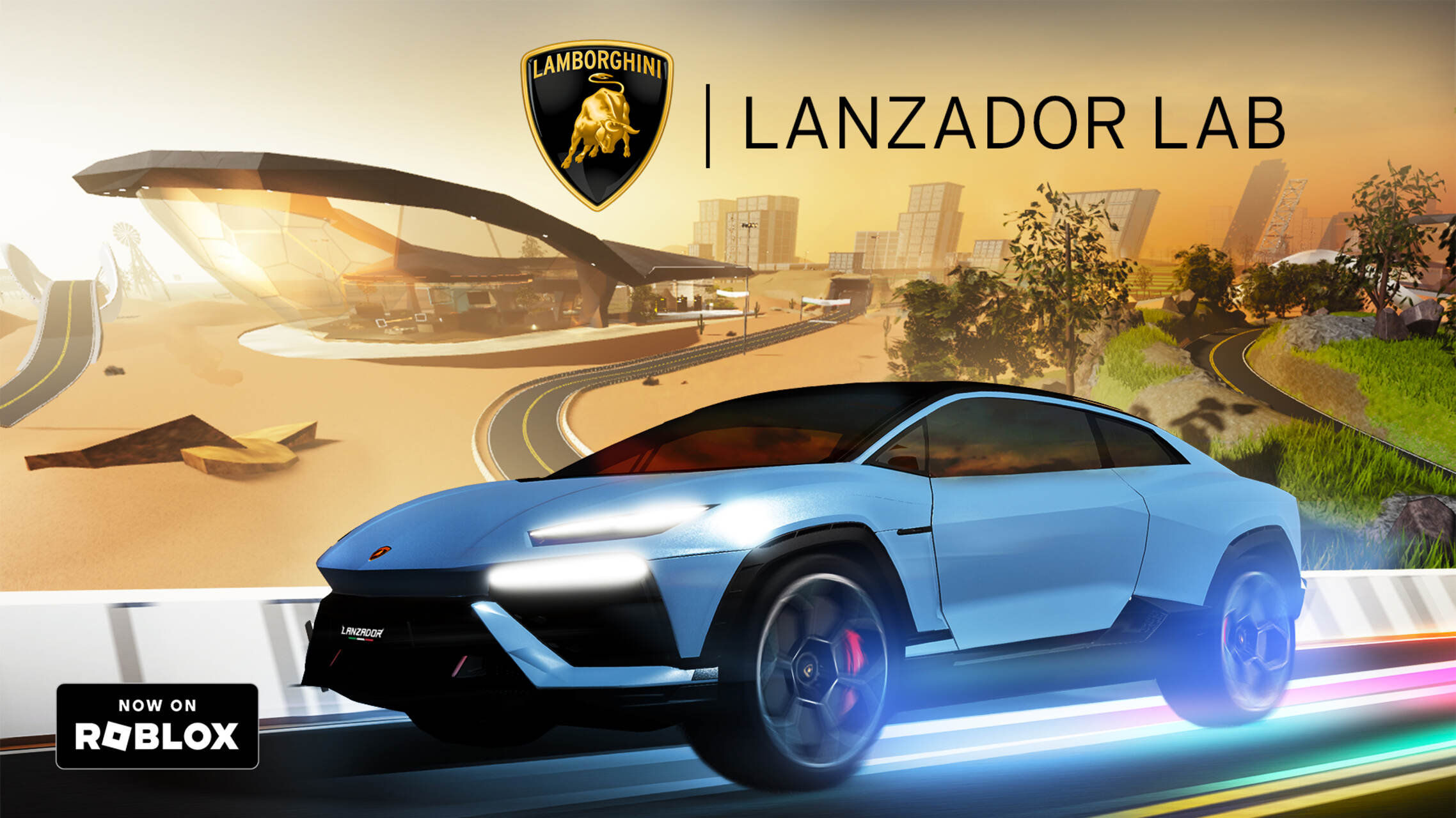 Lanzador: o supercarro elétrico da Automobili Lamborghini está no Roblox, uma plataforma imersiva 3D