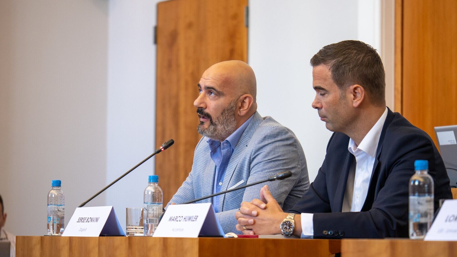 LTCC: Serse Bonvini, administrerende direktør i Dagorà Lifestyle Innovation Hub, og Marco Huwiler, landssjef i Accenture Switzerland