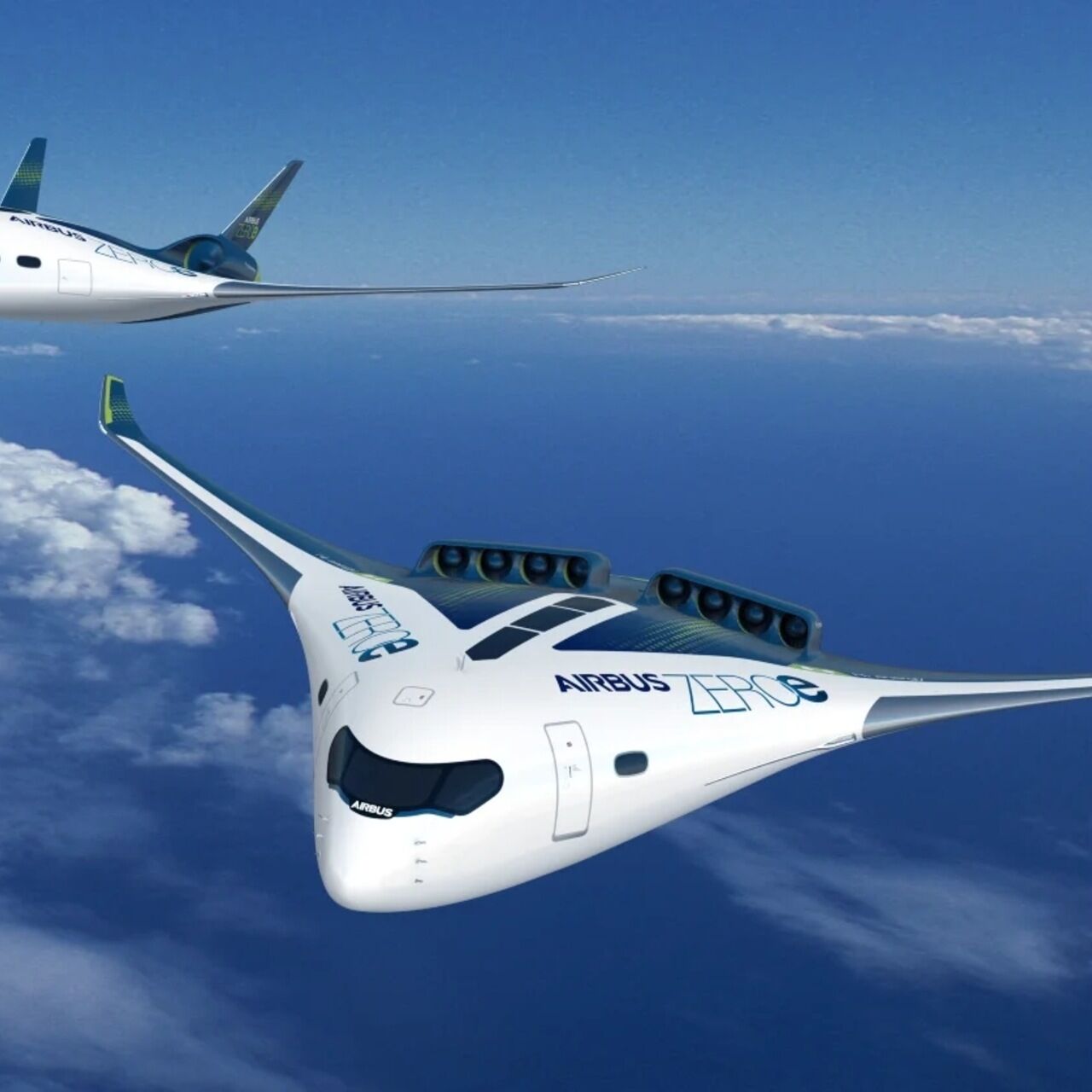 Rumore: il progetto ZEROe della compagnia Airbus è uno degli aerei ad ala mista proposti negli ultimi anni e oggetto di studio