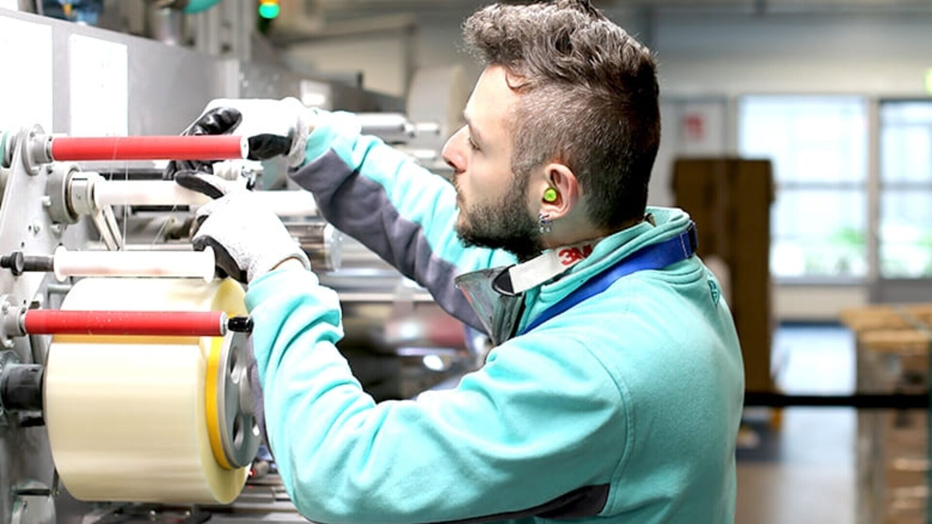 Philip Morris: a worker at work inside the Philip Morris Manufacturing and Technology Bologna in Crespellano in Emilia-Romagna