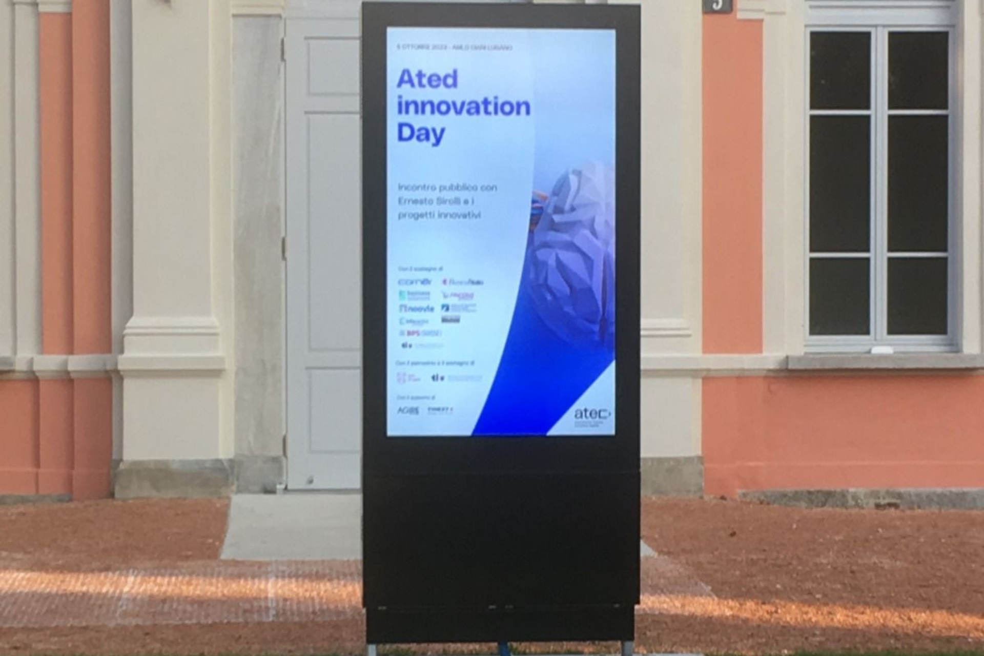 Luca Mauriello: the poster and key visual of the call for the “ATED Project Innovation Speed ​​Date” 2023