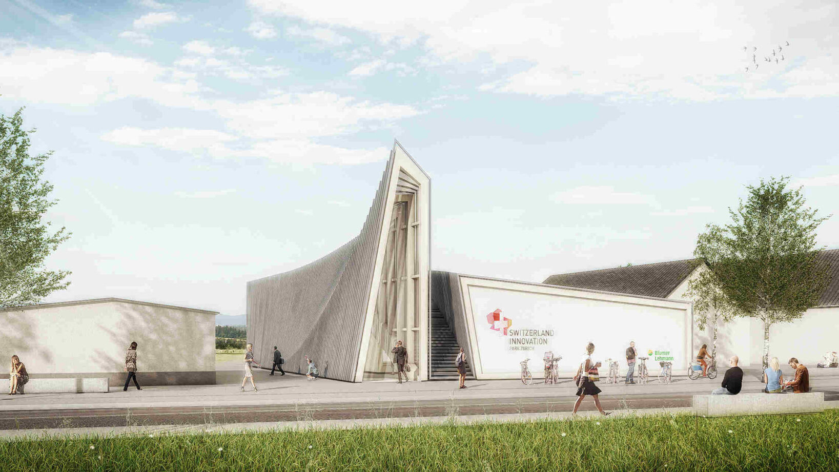 Switzerland Innovation Park Zürich: Der Eingang zum Pavillon