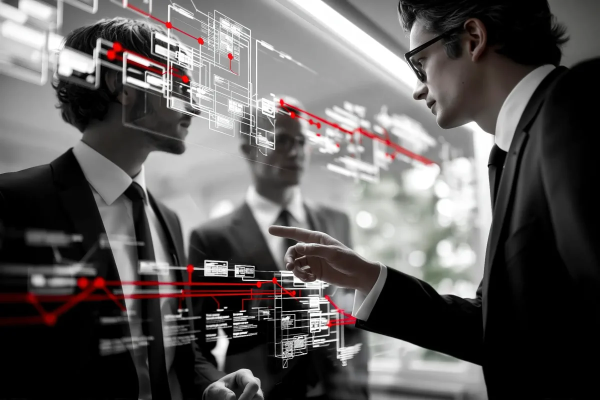 Consulenti esaminano architetture digitali tassonomie contenuti e indicatori di performance